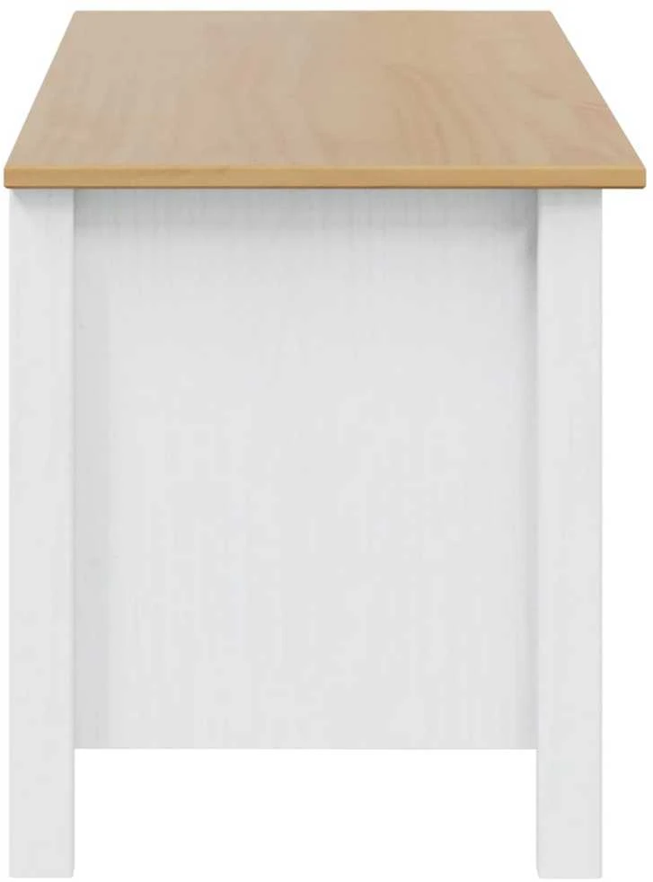 Saugojimo dėžė HILL Balta ir medaus ruda 90 x 40 x 45 cm