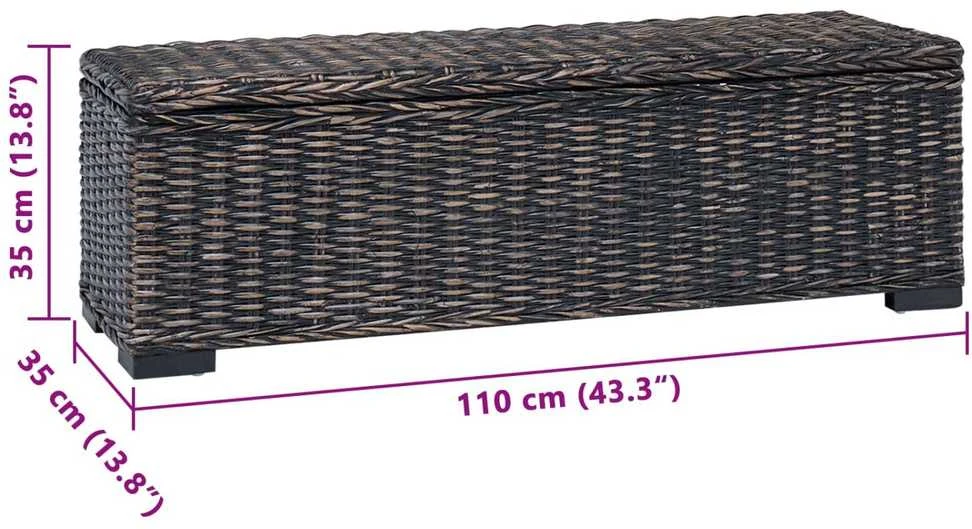 Saugojimo dėžė Juoda 110 x 35 x 45 cm