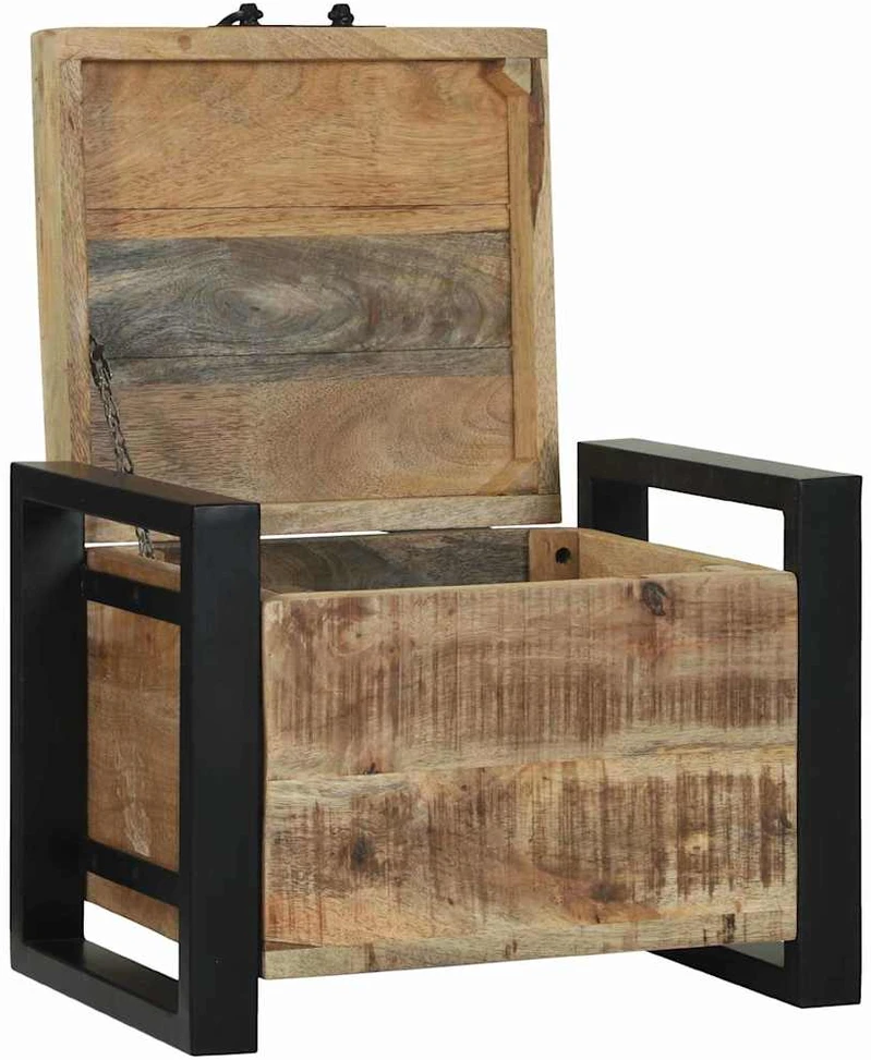 Saugojimo dėžės Ruda 40 x 30 x 30 cm Mango medienos masyvas