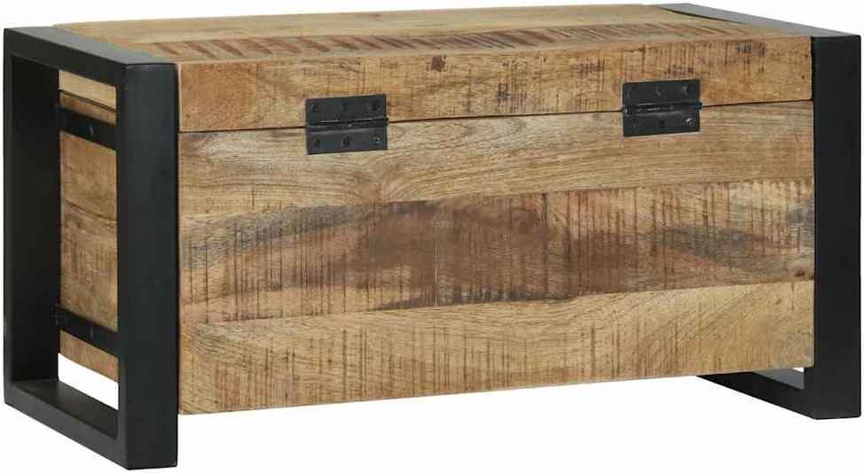 Saugojimo dėžės Ruda 60 x 30 x 30 cm Mango medienos masyvas