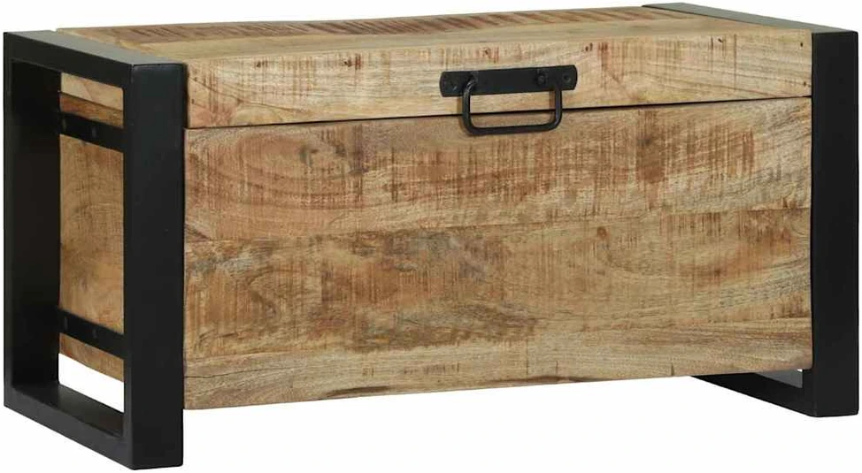 Saugojimo dėžės Ruda 60 x 30 x 30 cm Mango medienos masyvas