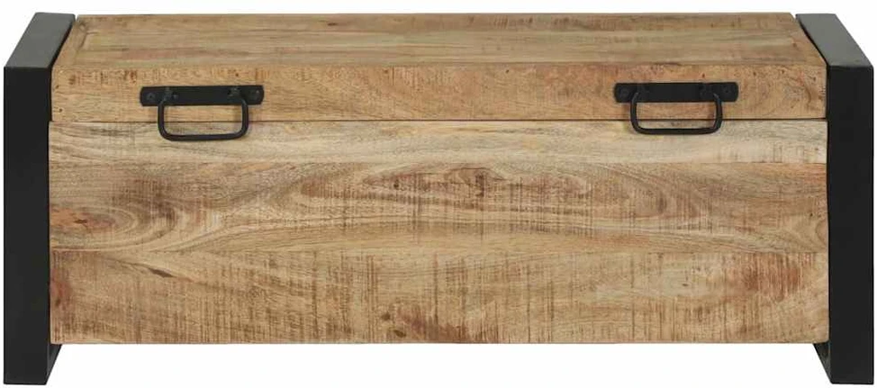 Saugojimo dėžės Ruda 80 x 30 x 30 cm Mango medienos masyvas