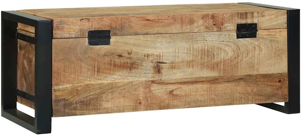 Saugojimo dėžės Ruda 80 x 30 x 30 cm Mango medienos masyvas