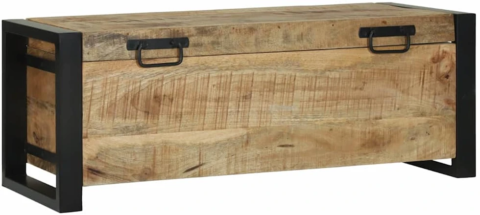 Saugojimo dėžės Ruda 80 x 30 x 30 cm Mango medienos masyvas