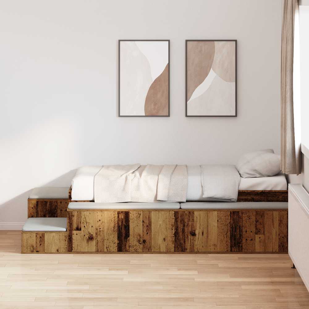 Lova su daiktų laikymo vieta Senovinis medis 80 cm