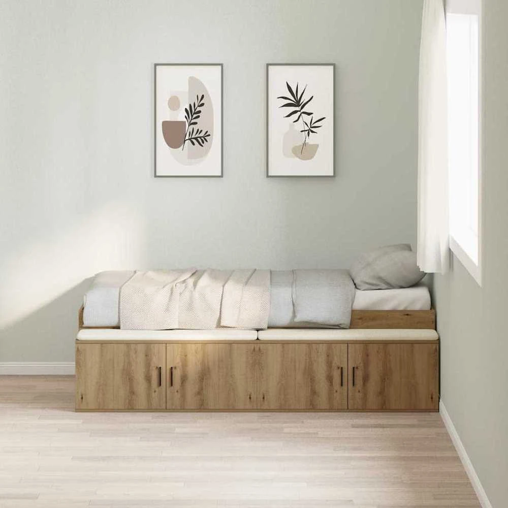 Lova Lovos rėmas Amatininkų ąžuolas 90 x 190 cm Apdirbta mediena