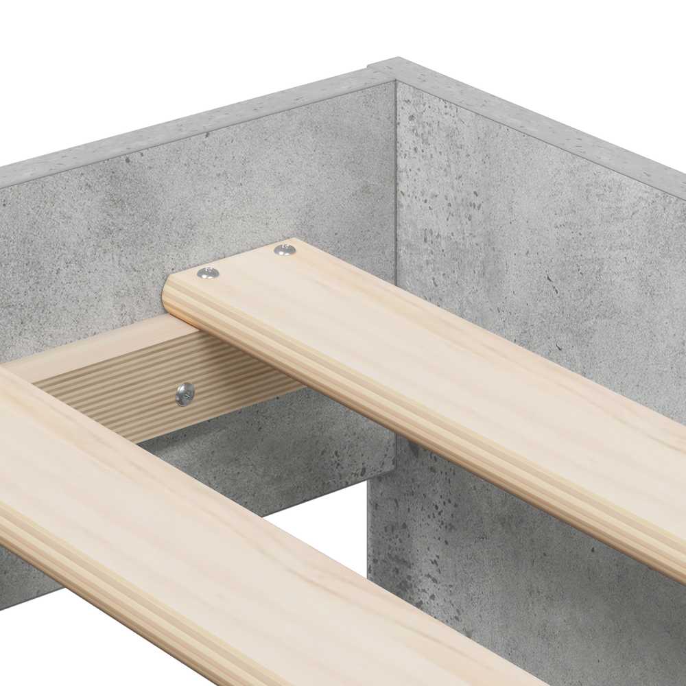 Lova su daiktų laikymo vieta Betono pilka 80 cm