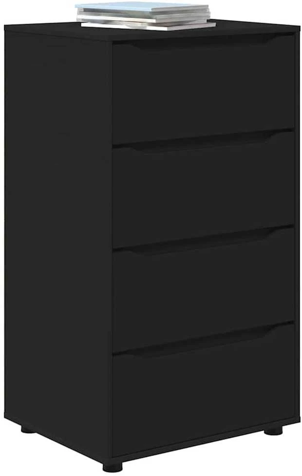Saugojimo spintos 60 x 48 x 105 cm Apdirbta mediena Juoda