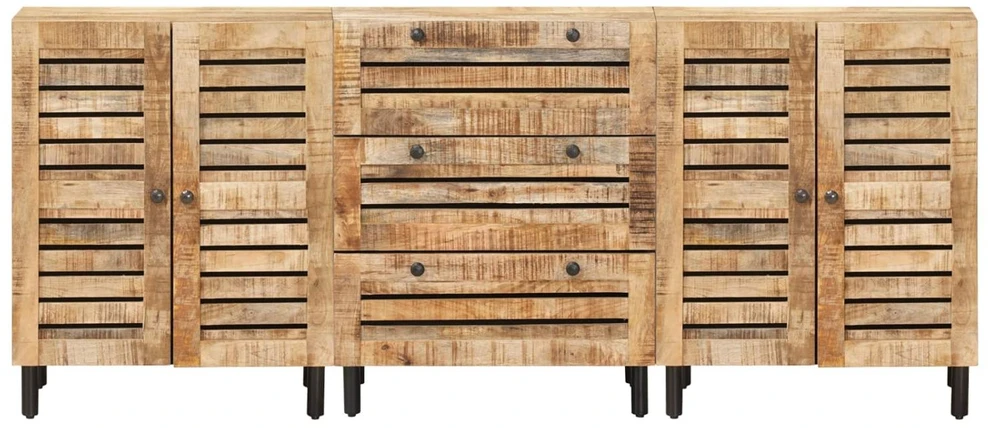 Saugojimo spintos 3 vnt. 180 x 33 x 75 cm Kietas mango medis