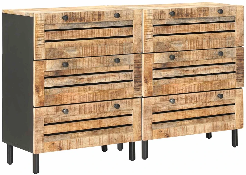 Saugojimo spintos 2 vnt. 120 x 33 x 75 cm Kietas mango medis