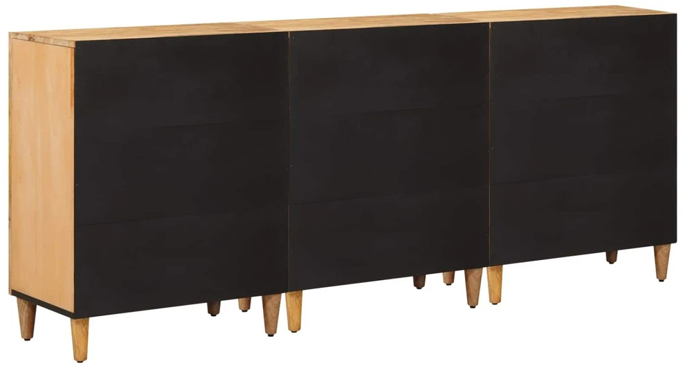 Saugojimo spintos 3 vnt. 60 x 33,5 x 75 cm Kietas mango medis