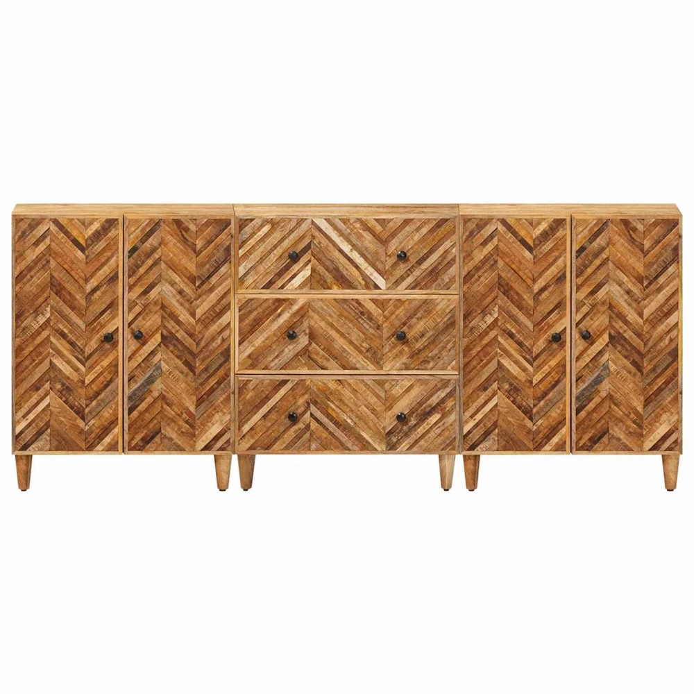 Saugojimo spintos 3 vnt. 60 x 33,5 x 75 cm Kietas mango medis