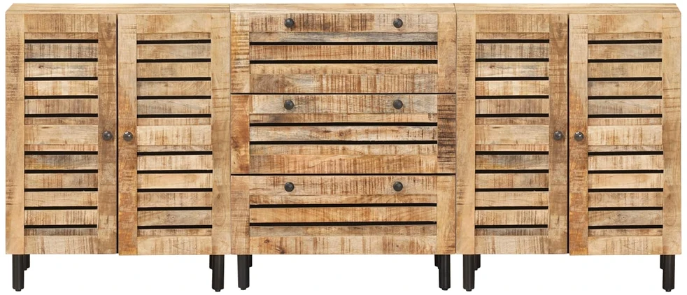 Saugojimo spintos 3 vnt. 180 x 33 x 75 cm Kietas mango medis