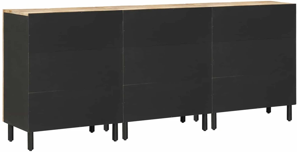 Saugojimo spintos 3 vnt. 180 x 33 x 75 cm Kietas mango medis