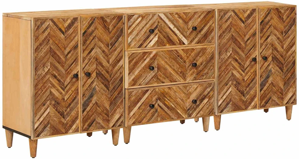 Saugojimo spintos 3 vnt. 60 x 33,5 x 75 cm Kietas mango medis