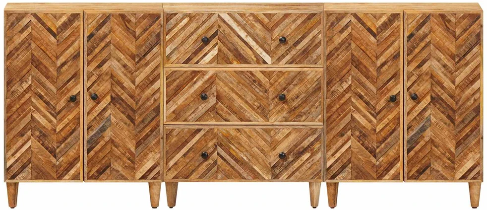 Saugojimo spintos 3 vnt. 60 x 33,5 x 75 cm Kietas mango medis
