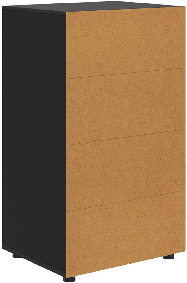 Saugojimo spintos 60 x 48 x 105 cm Apdirbta mediena Juoda