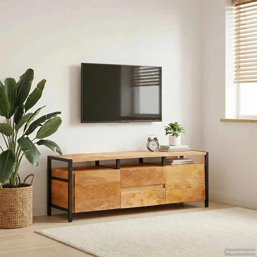 Saugojimo spintos Ruda 110 x 30 x 40 cm Kietas mango medis