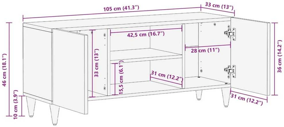 Saugojimo spintos Įvairiaspalvis 105 x 33,5 x 46 cm