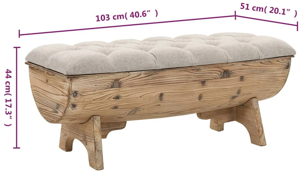 Saugojimo suolas 103 cm Iš kietos pušies