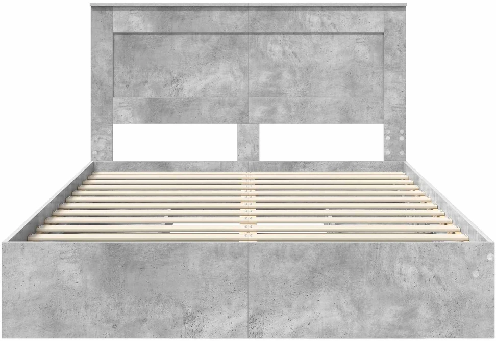 Saugos lova Betono pilka 150 x 200 cm Apdirbta mediena