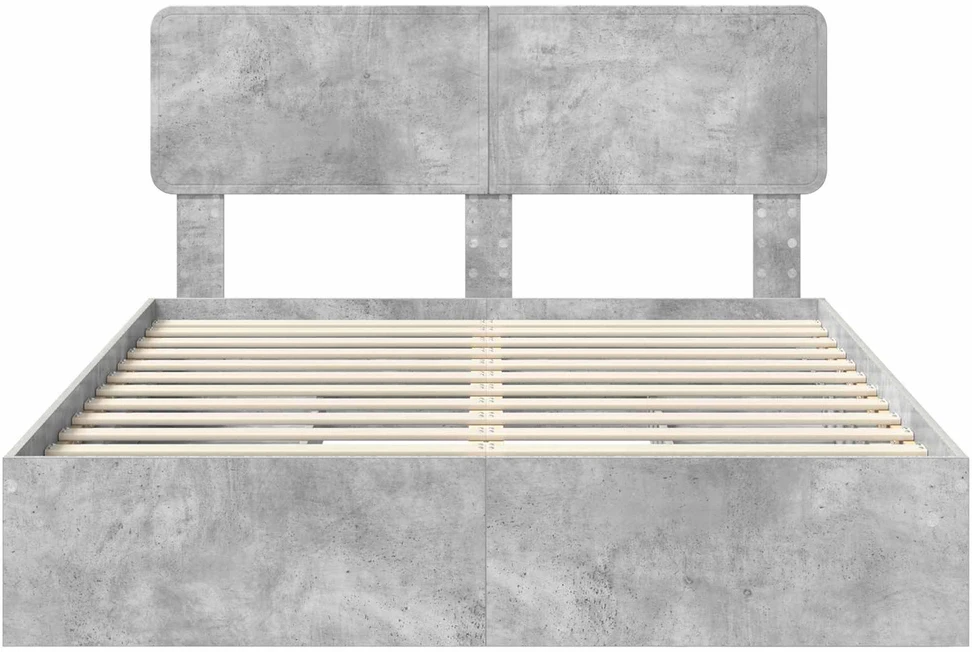 Saugos lova Betono pilka 150 x 200 cm Apdirbta mediena