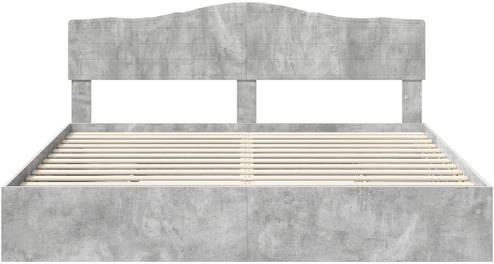 Saugos lova Betono pilka 200 x 200 cm Apdirbta mediena