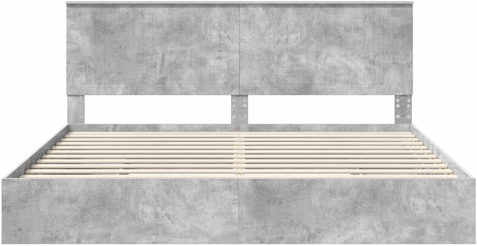 Saugos lova Betono pilka 200 x 200 cm Apdirbta mediena