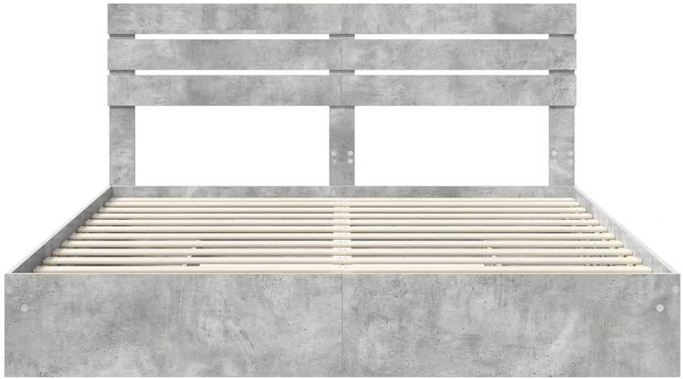 Saugos lova Betono pilka 200 x 200 cm Apdirbta mediena