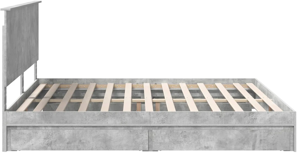 Saugos lova Betono pilka 200 x 200 cm Apdirbta mediena