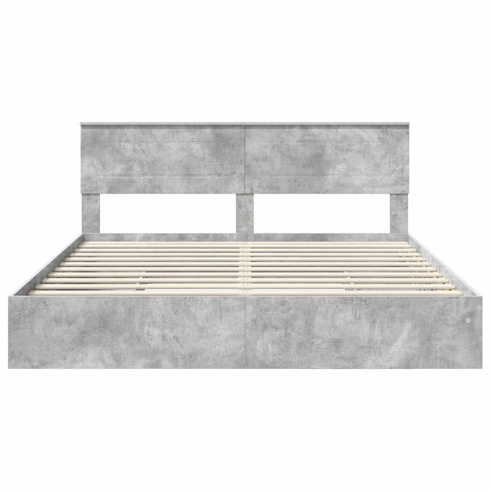 Saugos lova Betono pilka 200 x 200 cm Apdirbta mediena