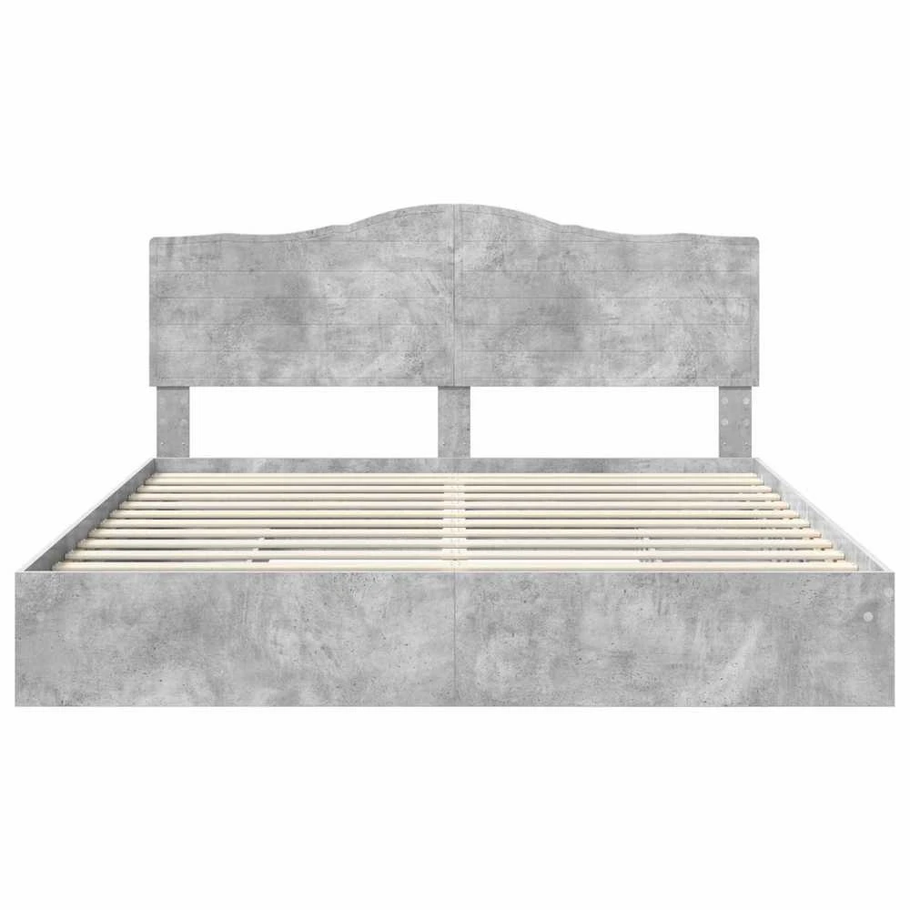 Saugos lova Betono pilka 200 x 200 cm Apdirbta mediena