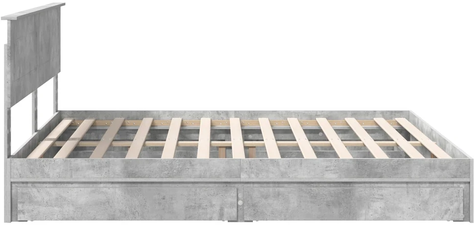 Saugos lova Betono pilka 200 x 200 cm Apdirbta mediena