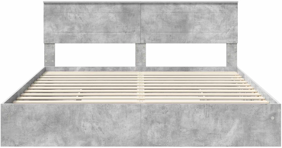 Saugos lova Betono pilka 200 x 200 cm Apdirbta mediena