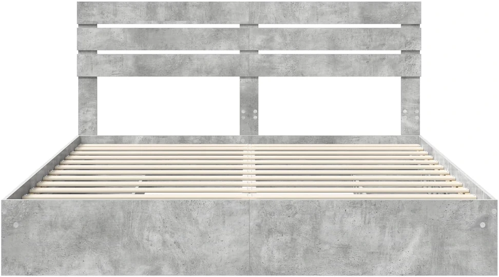 Saugos lova Betono pilka 200 x 200 cm Apdirbta mediena