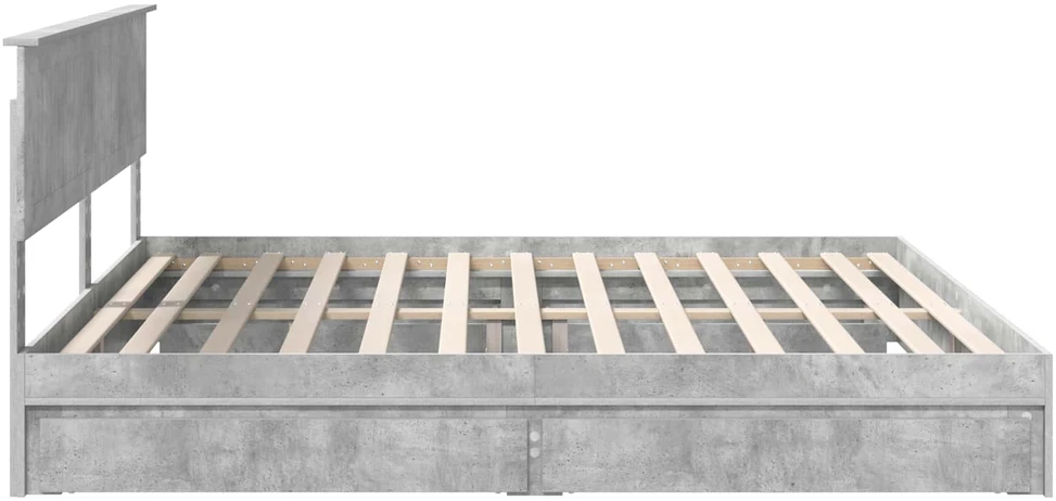 Saugos lova Betono pilka 200 x 200 cm Apdirbta mediena