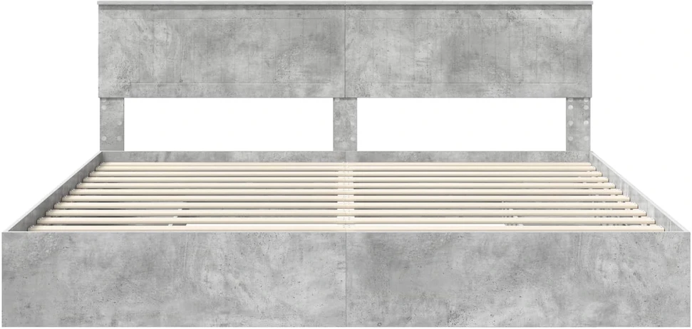 Saugos lova Betono pilka 200 x 200 cm Apdirbta mediena