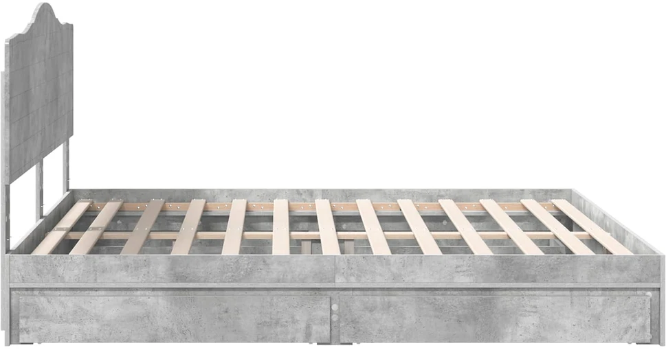 Saugos lova Betono pilka 200 x 200 cm Apdirbta mediena