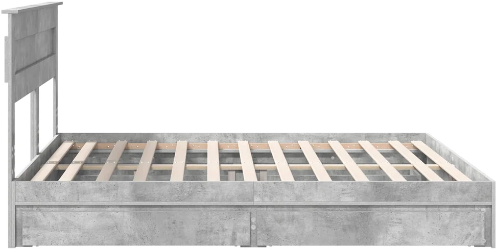 Saugos lova Betono pilka 200 x 200 cm Apdirbta mediena