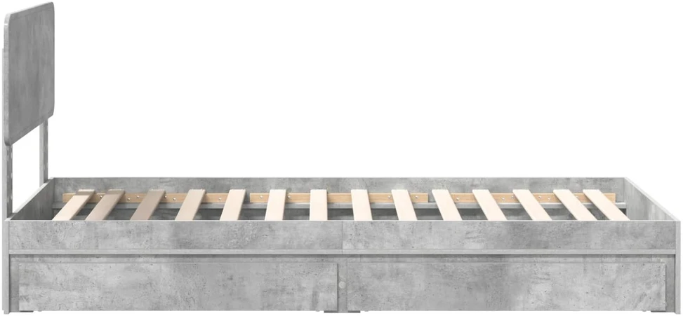 Saugos lova Betono pilka 90 x 190 cm Apdirbta mediena