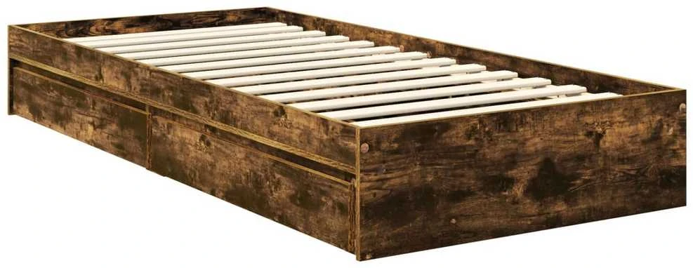 Saugos lova Betono pilka 90 x 190 cm Apdirbta mediena