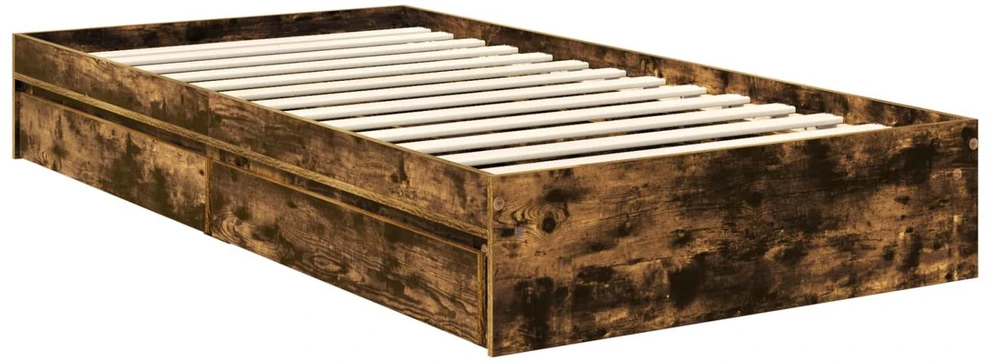 Saugos lova Rūkyta ąžuolas 100 x 200 cm Apdirbta mediena
