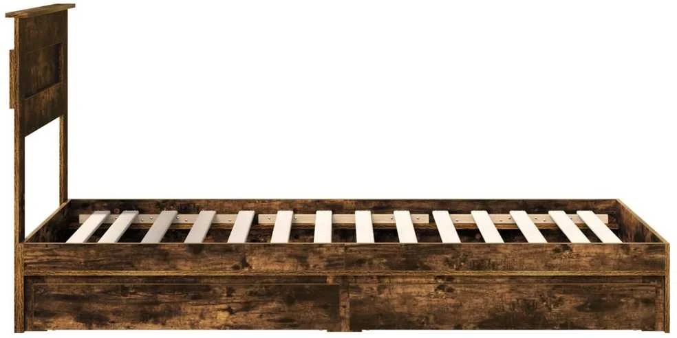 Saugos lova Rūkyta ąžuolas 100 x 200 cm Apdirbta mediena