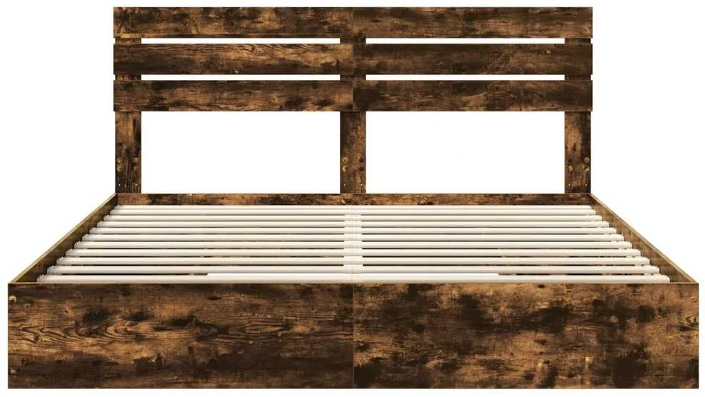 Saugos lova Rūkyta ąžuolas 180 x 200 cm Apdirbta mediena