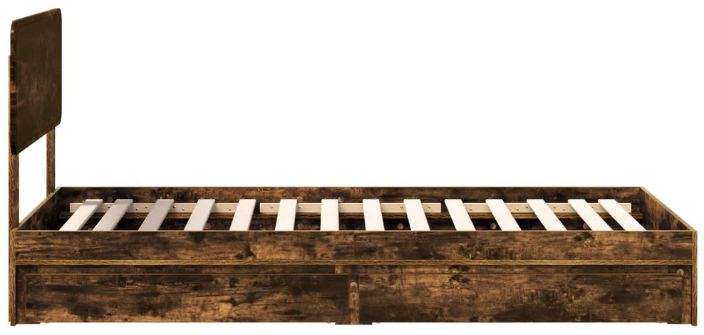 Saugos lova Rūkyta ąžuolas 90 x 200 cm Apdirbta mediena