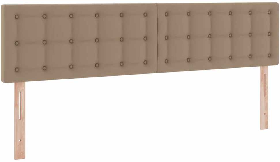 Saugos lova su galvūgalio Kapučino 200 x 200 cm Dirbtinė oda