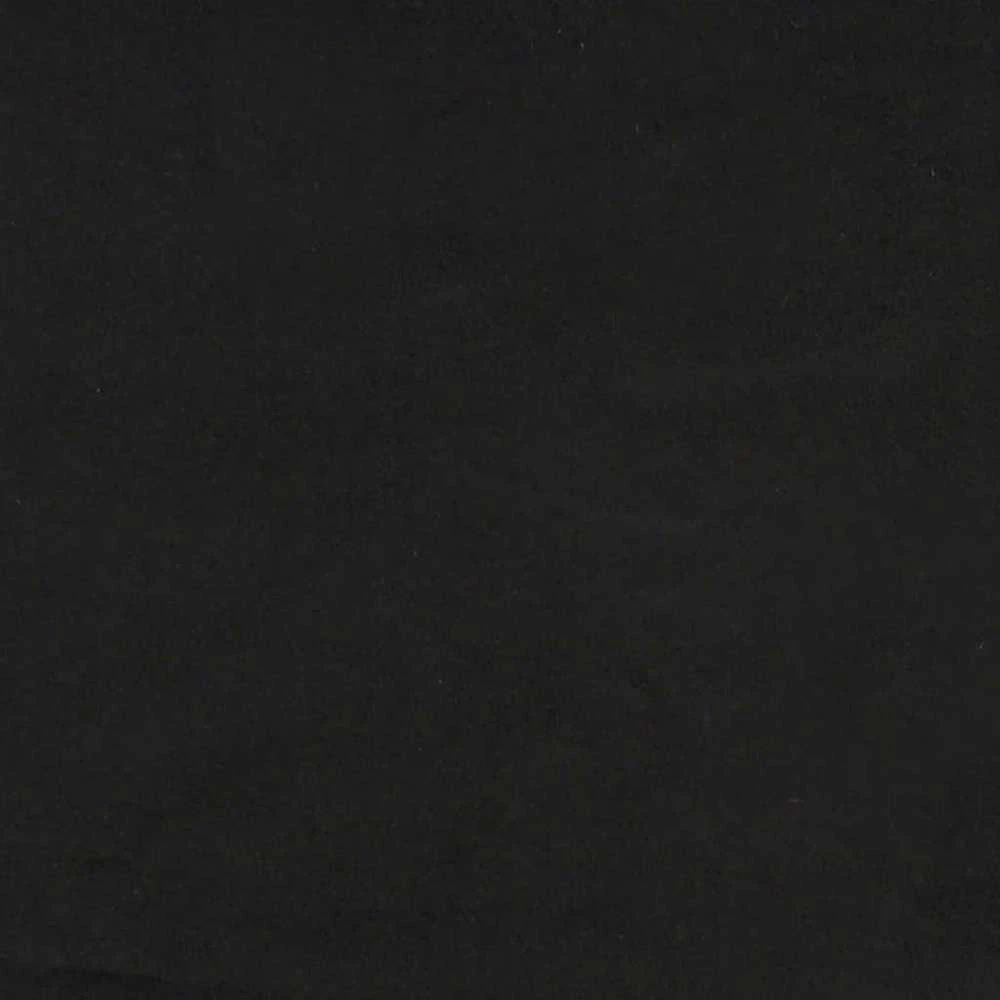 Saugos lova su galvūgalio Juoda 200 x 200 cm Aksomas