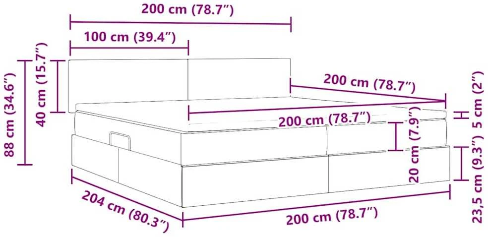 Saugos lova su galvūgalio Juoda 200 x 200 cm Aksomas