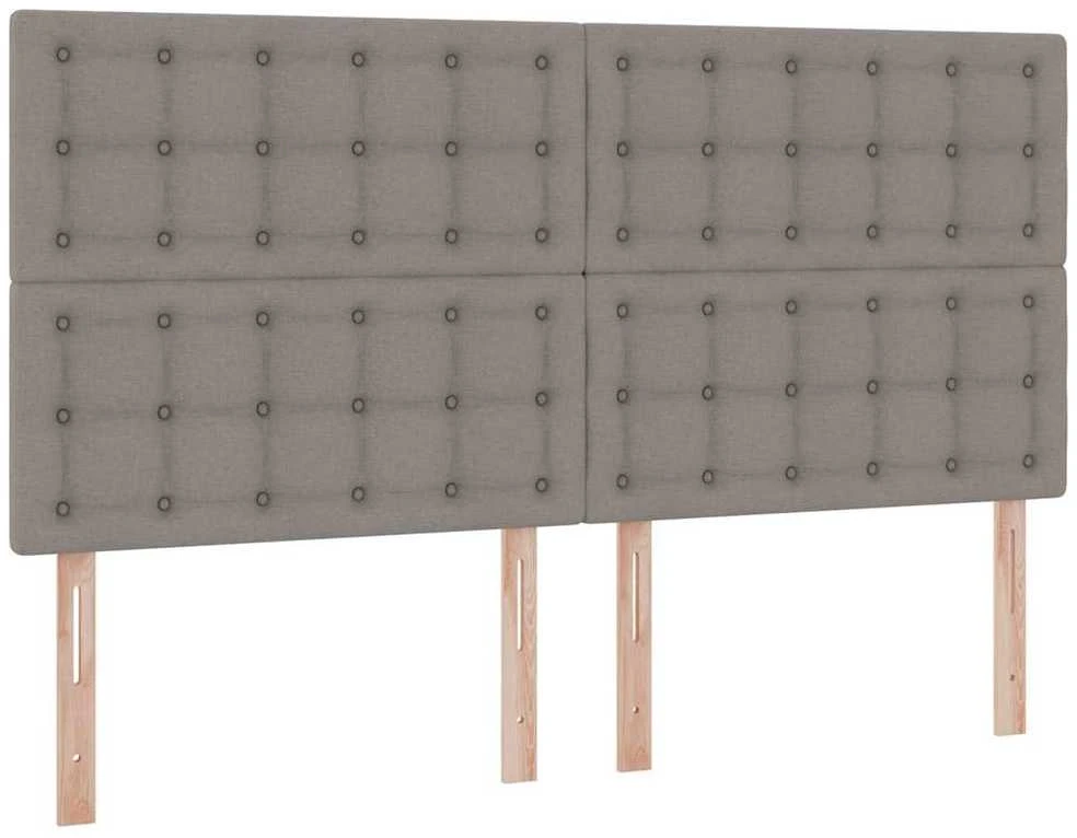 Saugos lova su galvūgalio Taupe 200 x 200 cm Audinys
