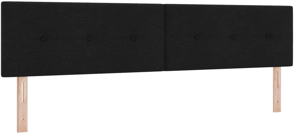 Saugos lova su galvūgalio 2 vnt. Juoda Dirbtinė oda